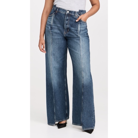 Reformation | Cary High Rise Slouchy Wide Leg Jeans in Cabo Reworked Wash - Picture 14 of 16